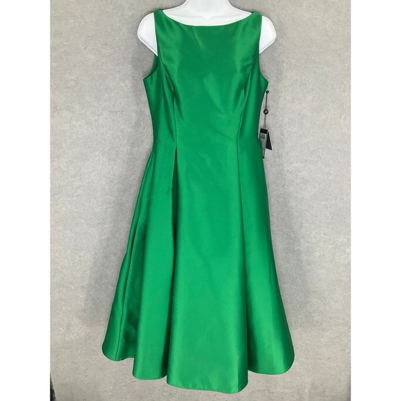 Adrianna Papell Classic Green Party Cocktail Dress Prom Wedding Guest Sz 8 NWT - Picture 1 of 15